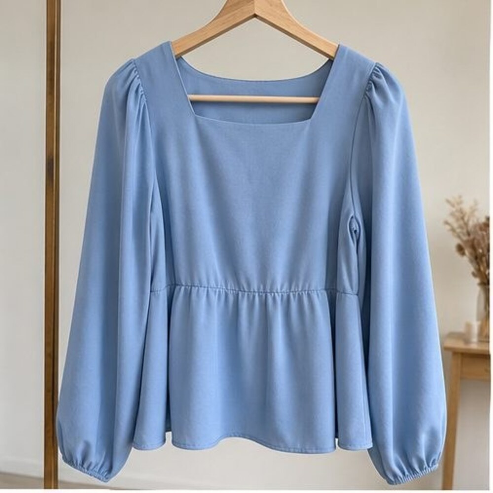 Blue Button Blouse